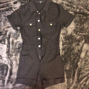 Sexy Stretchy Black Denim Romper!